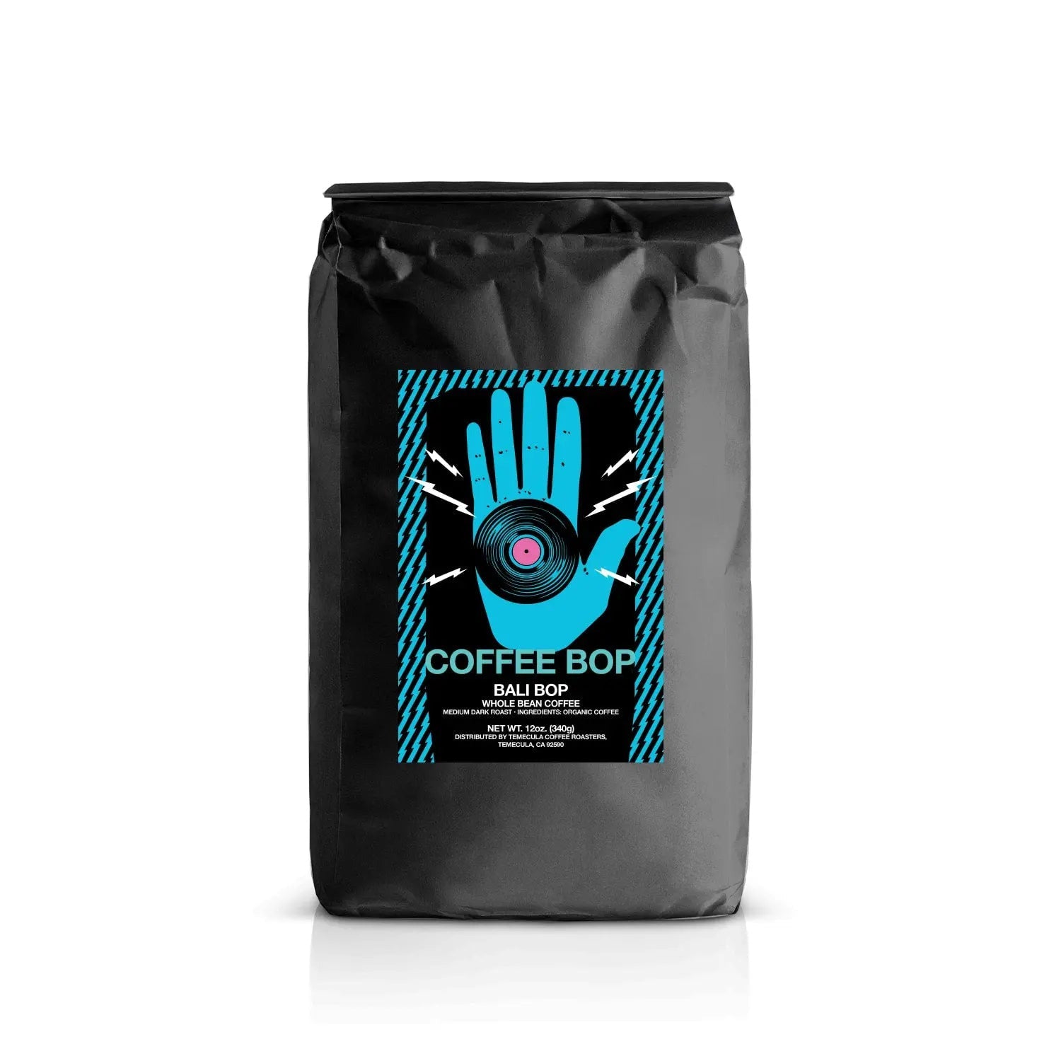 Coffee Bop Bali Bop organic Bali medium-dark roast coffee bag